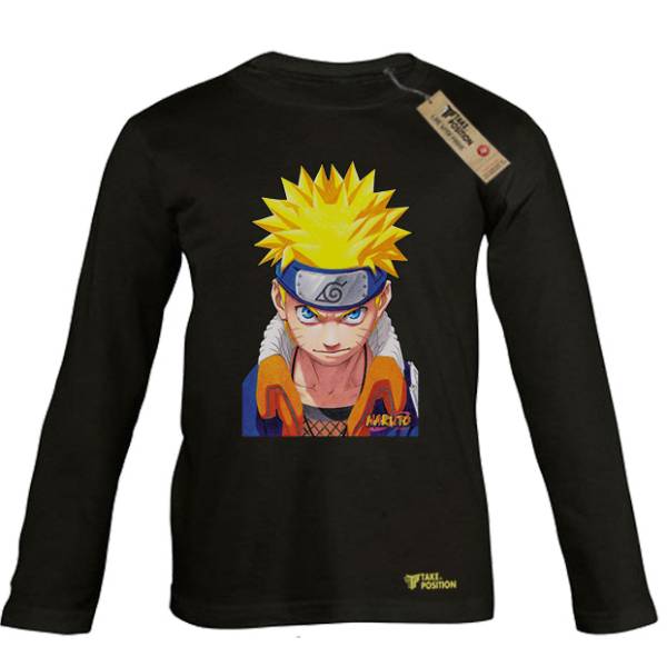 Παιδικές μπλούζες μακρυμάνικες λεπτές Takeposition,  Anime Naruto angry, Μαύρο, 814-1333-02 