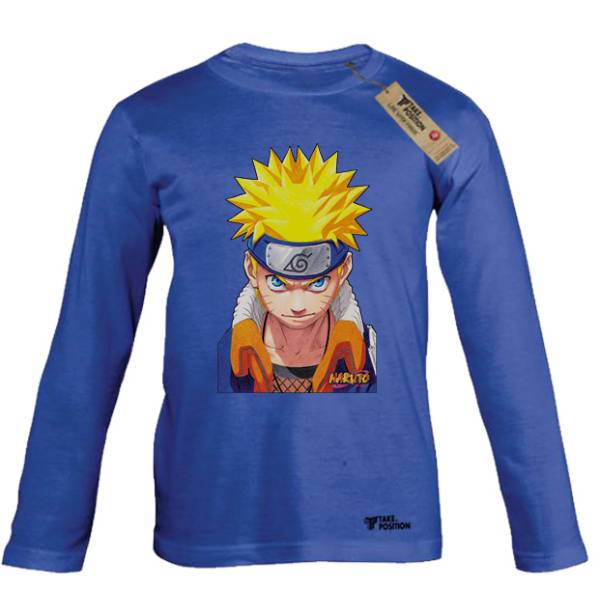 Παιδικές μπλούζες μακρυμάνικες λεπτές Takeposition,  Anime Naruto angry, Μπλε, 814-1333-10 