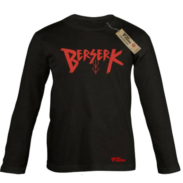 Παιδικές μπλούζες μακρυμάνικες λεπτές Takeposition,  Anime Berserk Logo, Μαύρο, 814-1366-02 