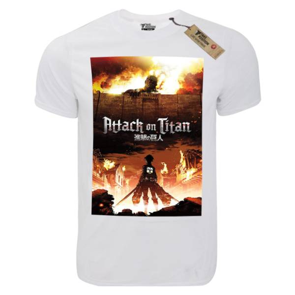 T-shirt unisex Takeposition T-cool λευκό Attack on Titan, LARGE, 900-1025-L-PROSF 