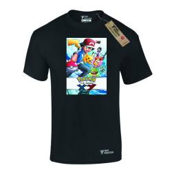 Ανδρικό μπλουζάκι t-shirt  βαμβακερό Takeposition Anime Pokemon Xy, Μαύρο, 320-1034