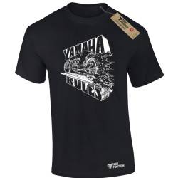 Ανδρικά t-shirt  βαμβακερά Takeposition Yamaha rules, Μαύρο, 320-9093-02