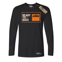 Ανδρική Μακρυμάνικη λεπτή μπλούζα Takeposition, KTM ready to race, Μαύρο, 333-9103-02