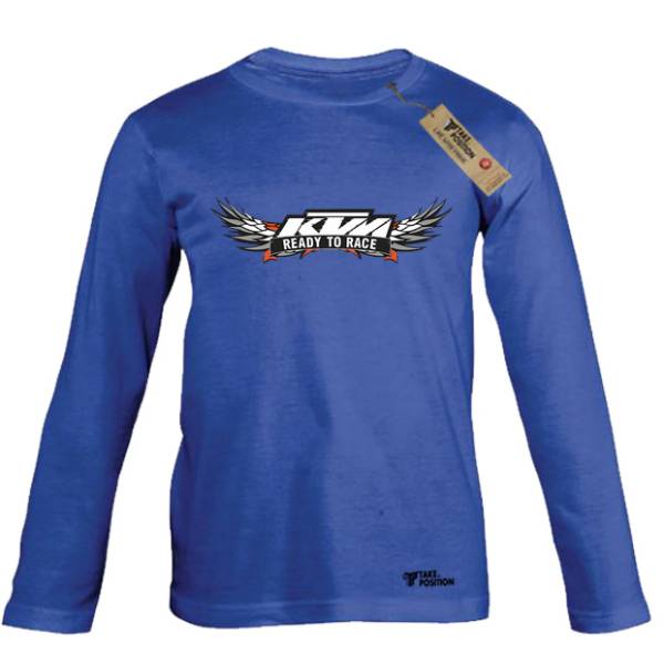Παιδικές μπλούζες μακρυμάνικες λεπτές Takeposition,  KTM Ready to race, Μπλε, 814-9083-10 