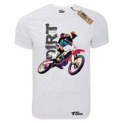 T-shirt unisex T-cool λευκό, Moto Dirt, 900-9085