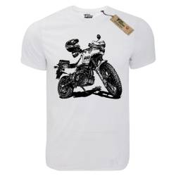 T-shirt unisex T-cool λευκό Moto for Dirt, 900-9088