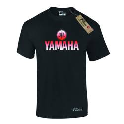Ανδρικά t-shirt  βαμβακερά Takeposition moto Yamaha logo, Μαύρο, 320-9041