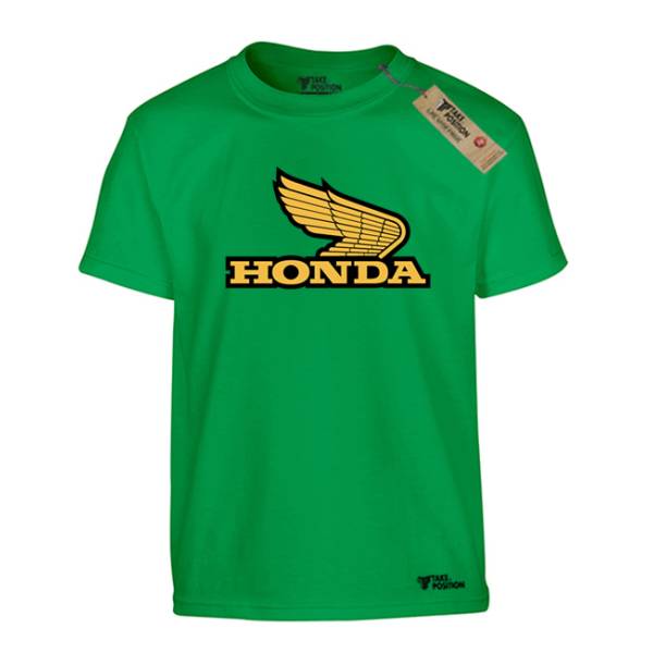 Takeposition H-cool Αστεία παιδικά μπλουζάκια βαμβακερά, Honda, Πράσινο, 806-9047 