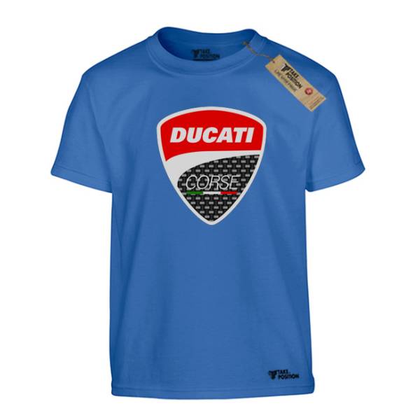 Takeposition H-cool Αστεία παιδικά μπλουζάκια βαμβακερά, Ducati, Μπλε, 806-9068 
