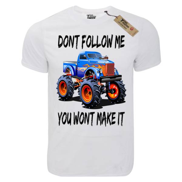 T-shirt unisex T-cool λευκό Don't follow me, 900-9014 