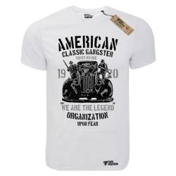 T-shirt unisex Takeposition T-cool λευκό American classic gangsters, 900-9023