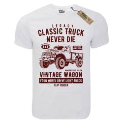 T-shirt unisex Takeposition T-cool λευκό Classic Truck, 900-9031
