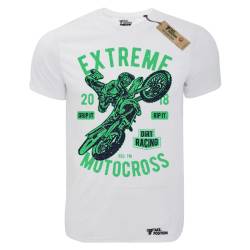 T-shirt unisex T-cool λευκό Extreme motocross, 900-9032