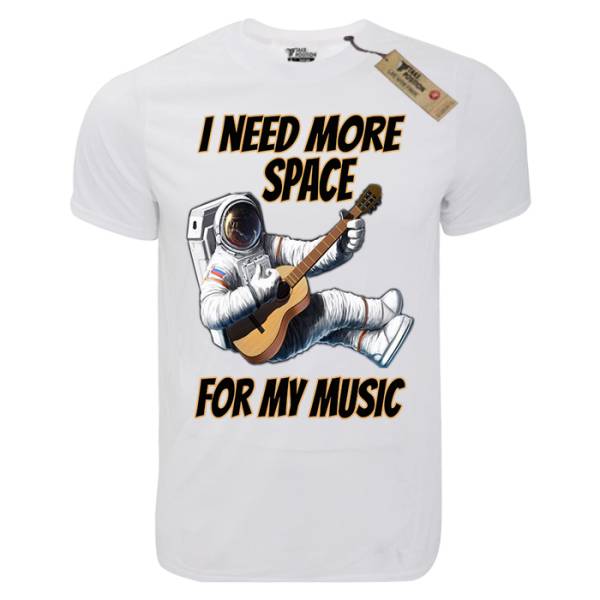 T-shirt unisex T-cool λευκό More space More music, 900-7677 