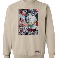 Φούτερ μπλούζα Ενηλίκων Τakeposition, Eminem Art Of Rap, Μπεζ, 332-7525-09