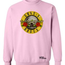 Φούτερ μπλούζα Ενηλίκων Τakeposition, Gun And Roses, Ροζ, 332-7576-22