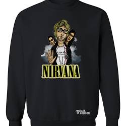 Φούτερ μπλούζα Ενηλίκων Τakeposition, Nirvana Hi, Μαύρο, 332-7596-02