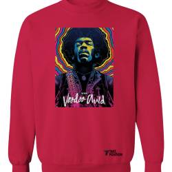 Φούτερ μπλούζα Ενηλίκων Τakeposition, Jimi Hendrix Woodoo Child, Κόκκινο, 332-7600-05
