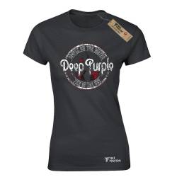 T-shirt γυναικείο Takeposition Deep Purple Logo σε Μαύρο χρώμα, 504-7720-02