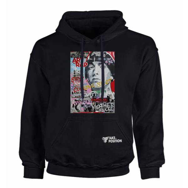 Takeposition Classic Παιδική φούτερ με κουκούλα , Eminem Art Of Rap, Μαύρο, 811-7525-02 