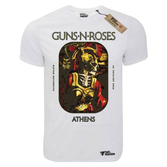 T-shirt unisex T-cool λευκό  Gun 'n Roses Athens, 900-7717