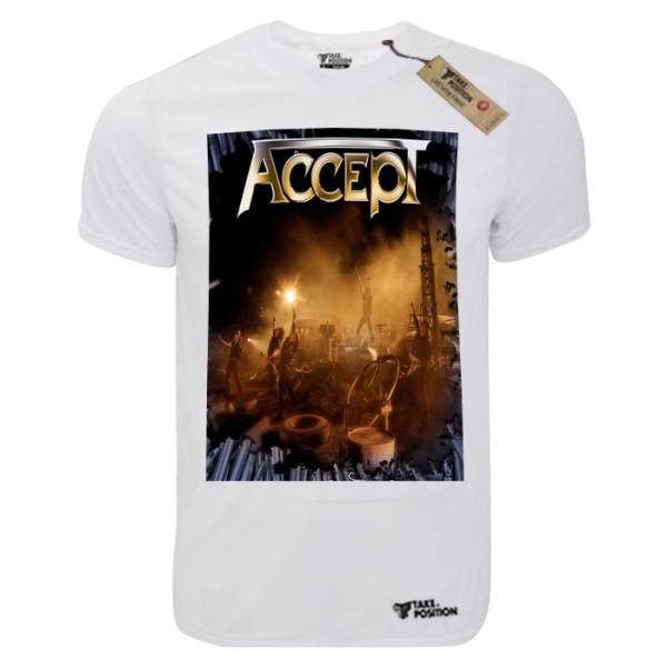 T-shirt unisex T-cool λευκό Accept concert, 900-7683 
