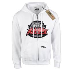 Hoodie ζακέτα με κουκούλα Takeposition Z-cool Accept I am a rebel, λευκή 908-7679
