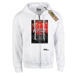 Hoodie ζακέτα με κουκούλα Takeposition Z-cool Accept Tour λευκή 908-7680