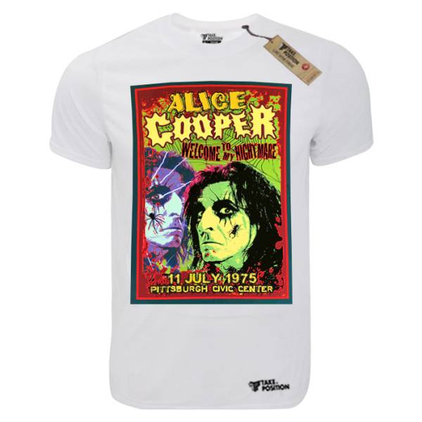 T-shirt unisex T-cool λευκό Alice Cooper welcome to nightmare, 900-7684 