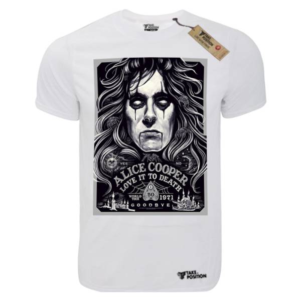 T-shirt unisex T-cool λευκό Alice Cooper Love it to death, 900-7685 