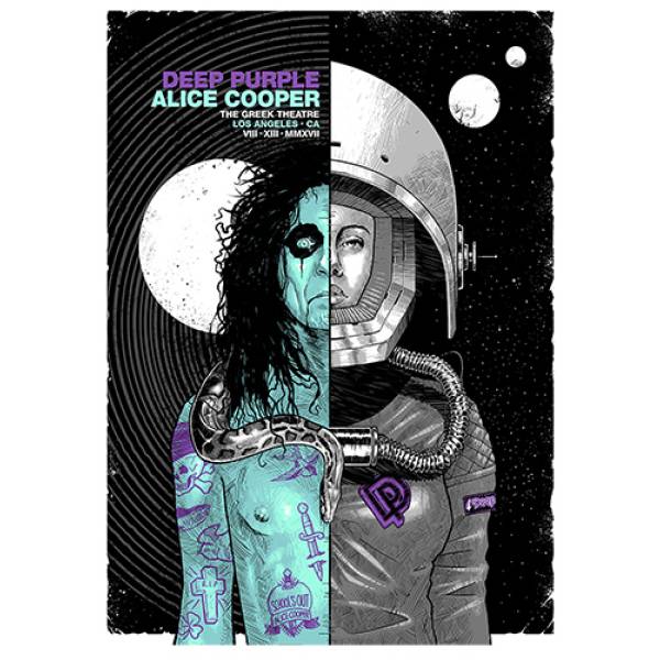 T-shirt unisex T-cool λευκό Alice Cooper - Deep purple, 900-7686 