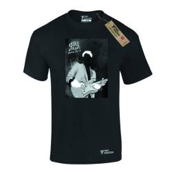Ανδρικό μπλουζάκι t-shirt  βαμβακερό Takeposition Dire Staits, American Tour 85, Μαύρη, 320-7700