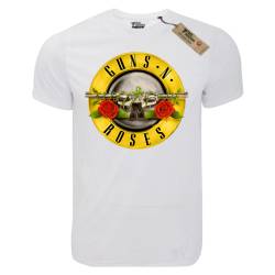 T-shirt unisex Takeposition T-cool λευκό Gun and roses, 900-7576