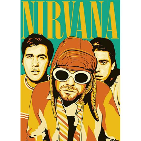 Φούτερ μπλούζα Ενηλίκων Τakeposition, Nirvana Crazy Look, Πορτοκαλί, 332-7503-19