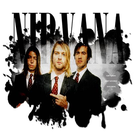 T-shirt unisex T-cool λευκό Nirvana splash, 900-7667