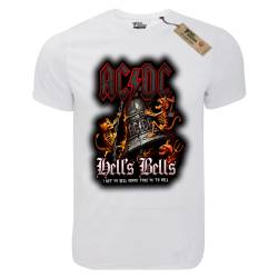 T-shirt unisex Takeposition T-cool λευκό Acdc Hells Bells, 900-7509