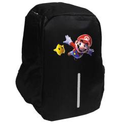 Takeposition Anime Mario Flying Σχολική τσάντα Razor 1κεντρική θέση Rpet 600D 44Y x 34Μ x 10Π, Μαύρο, 973-1092-02