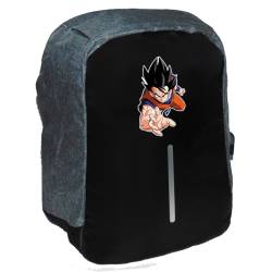Takeposition Anime Goku Σχολική τσάντα Razor 1κεντρική θέση Rpet 600D 44Y x 34Μ x 10Π Μαύρο/γκρι 973-1195-07