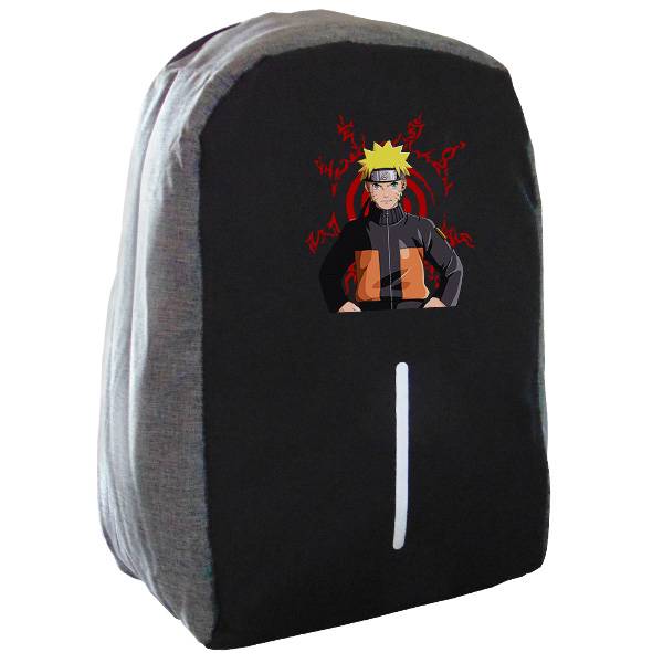 Takeposition Anime Naruto Black sun Σχολική τσάντα Razor 1κεντρική θέση Rpet 600D 44Y x 34Μ x 10Π Μαύρο/γκρι 973-1211 