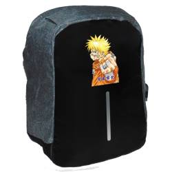 Takeposition Anime Naruto Fist Σχολική τσάντα Razor 1κεντρική θέση Rpet 600D 44Y x 34Μ x 10Π Μαύρο/γκρι 973-1332-07