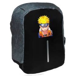 Takeposition Anime Naruto Angry Σχολική τσάντα Razor 1κεντρική θέση Rpet 600D 44Y x 34Μ x 10Π Μαύρο/γκρι 973-1333-07