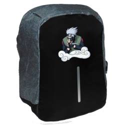 Takeposition Anime Naruto Kakashi Hatake Σχολική τσάντα Razor 1κεντρική θέση Rpet 600D 44Y x 34Μ x 10Π Μαύρο/γκρι 973-1342-07