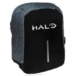 Takeposition Halo logo Σακίδιο πλάτης Razor 1κεντρική θέση Rpet 600D 44Y x 34Μ x 10Π Μαύρο/γκρι 973-4739-07