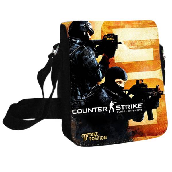 Τσαντάκι ώμου Unisex Gaming Counter Strike, Takeposition Μαύρο, 980-4546 