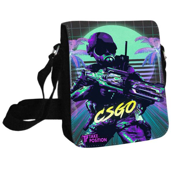 Τσαντάκι ώμου Unisex Gaming Counter Strike CSGO, Takeposition Μαύρο, 980-4547 