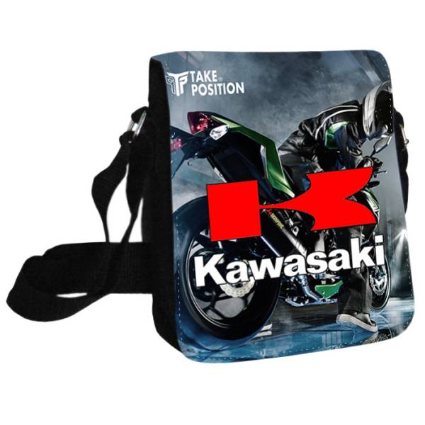 Τσαντάκι ώμου Unisex Kawasaki Logo, Takeposition Μαύρο, 980-9043 