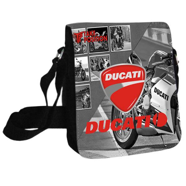 Τσαντάκι ώμου Unisex Moto Ducati Logo, Takeposition Μαύρο, 980-9056 