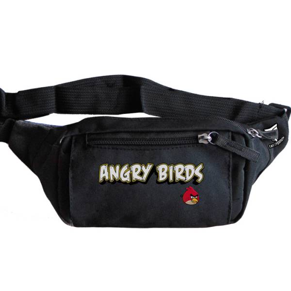 Takeposition Outil Τσαντάκι μέσης unisex, Angry birds logo, 10.5Yx18Πx6Bcm, Μαύρο, 961-4714 