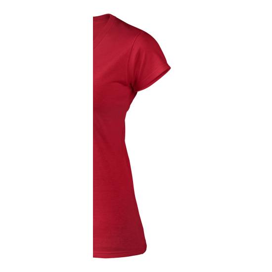 Γυναικείο μπλουζάκι V λαιμόκοψη Takeposition Logo, Κόκκινο, 502-0033-03-05