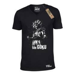 T-shirt V neck ανδρικό, Takeposition, Son Goku, Μαύρο, 308-1005